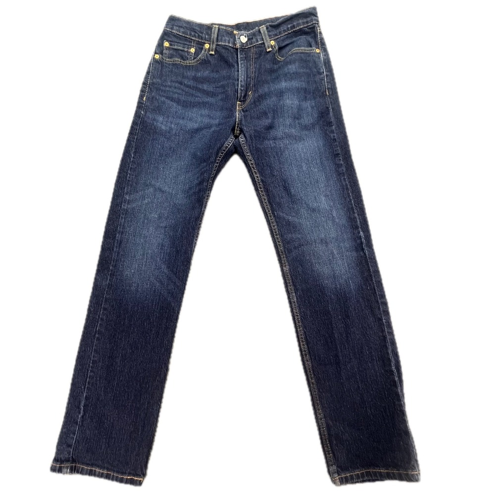 Levi Strauss 505 Mens Jeans Dark Wash Straight Fit Size 30x32